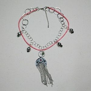 Handmade chain and natural stone necklace
